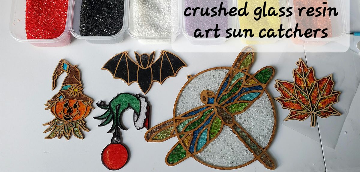 Crushed Glass Resin Art Sun Catcher Class