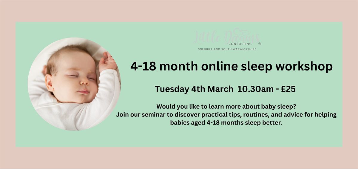 Support your babies sleep online workshop (4-18 months)