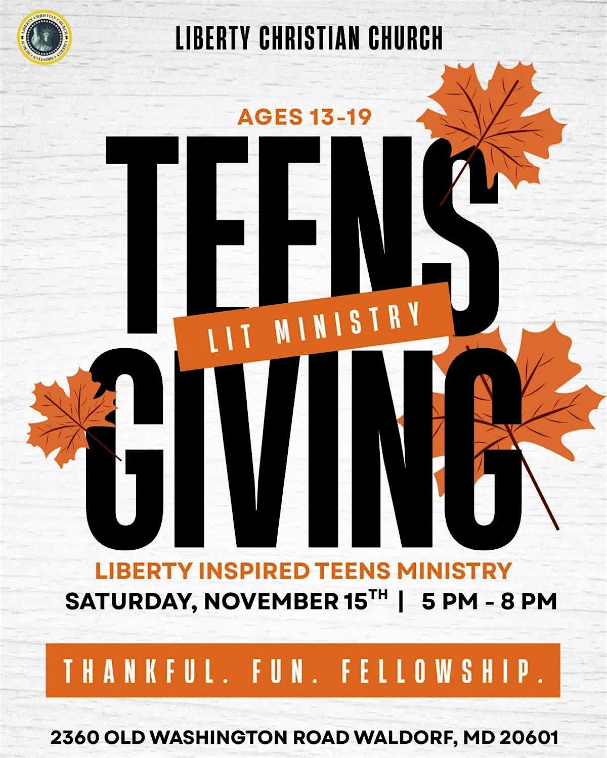 LIT Ministry- Teensgiving