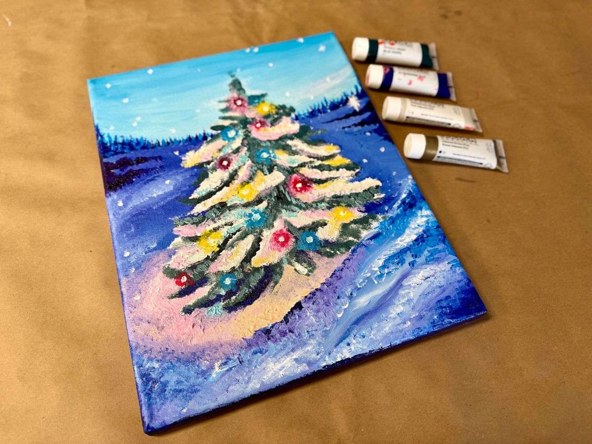 [WORKSHOP] Cosmic Holiday Trees with Interference and Iridescent Acrylics