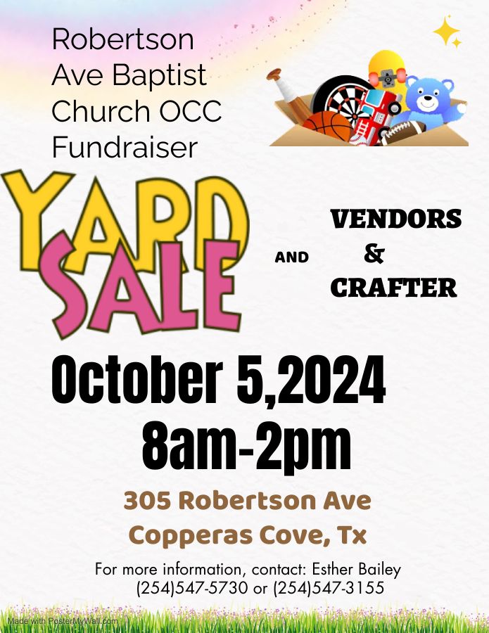 RABC Fall Craft Vendor and Yard Sale