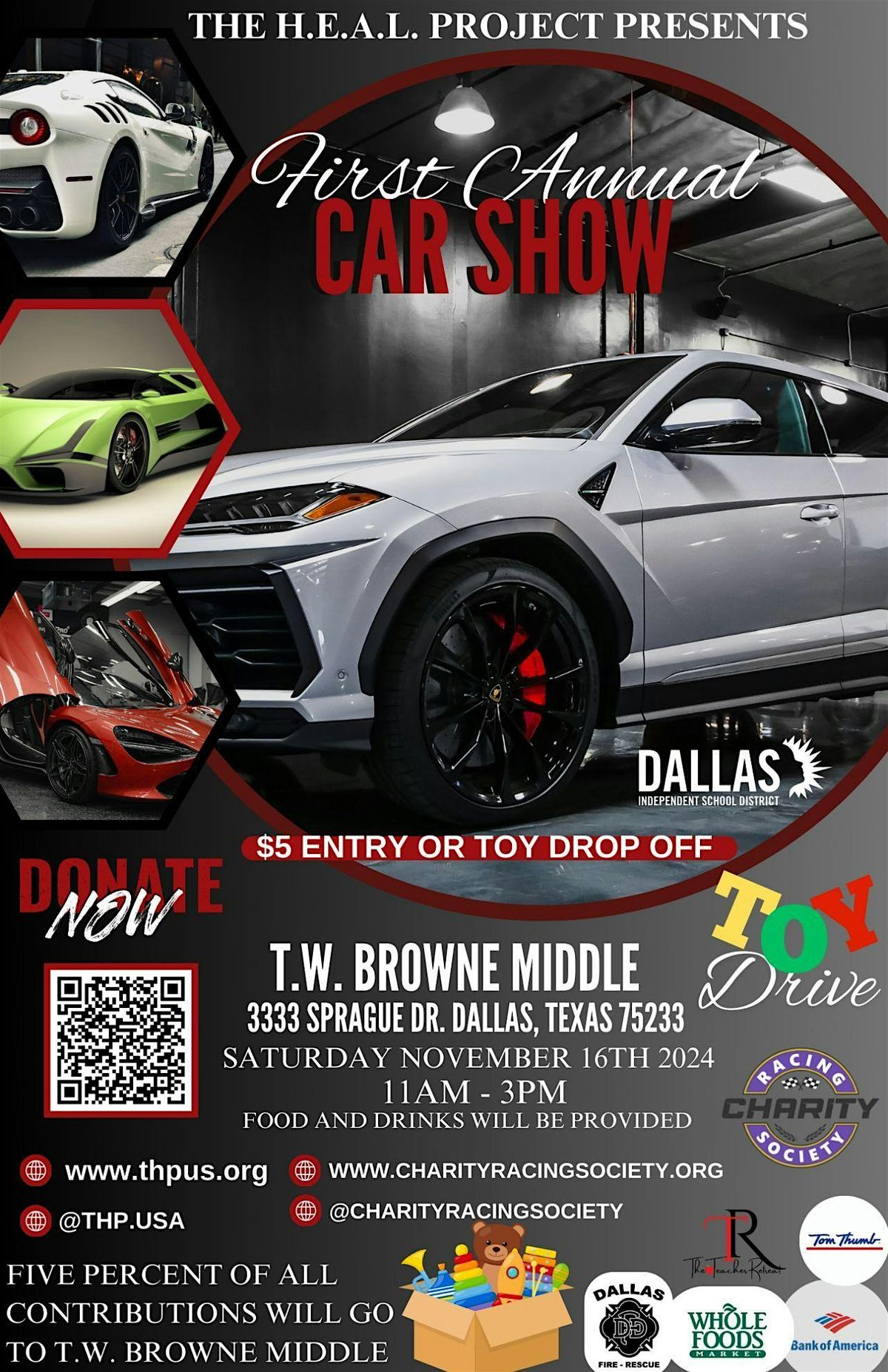 Dallas Biggest Exotic Car Toy Drive