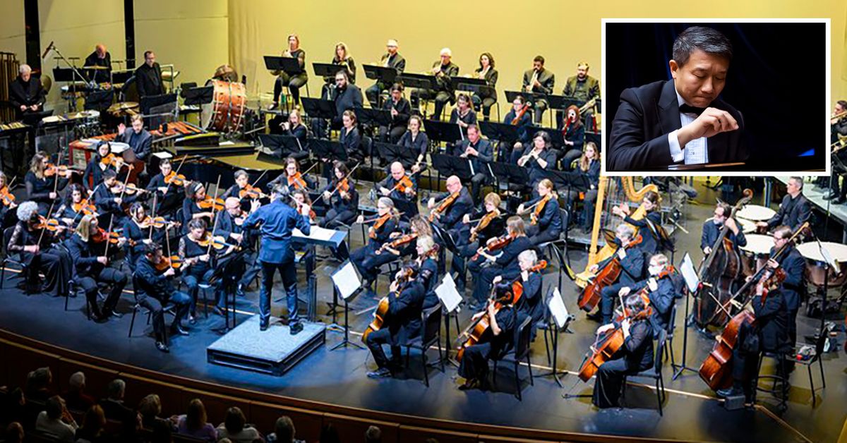 Xun Pan with members of the Lancaster Symphony Orchestra - A Lancaster International Piano Festival 