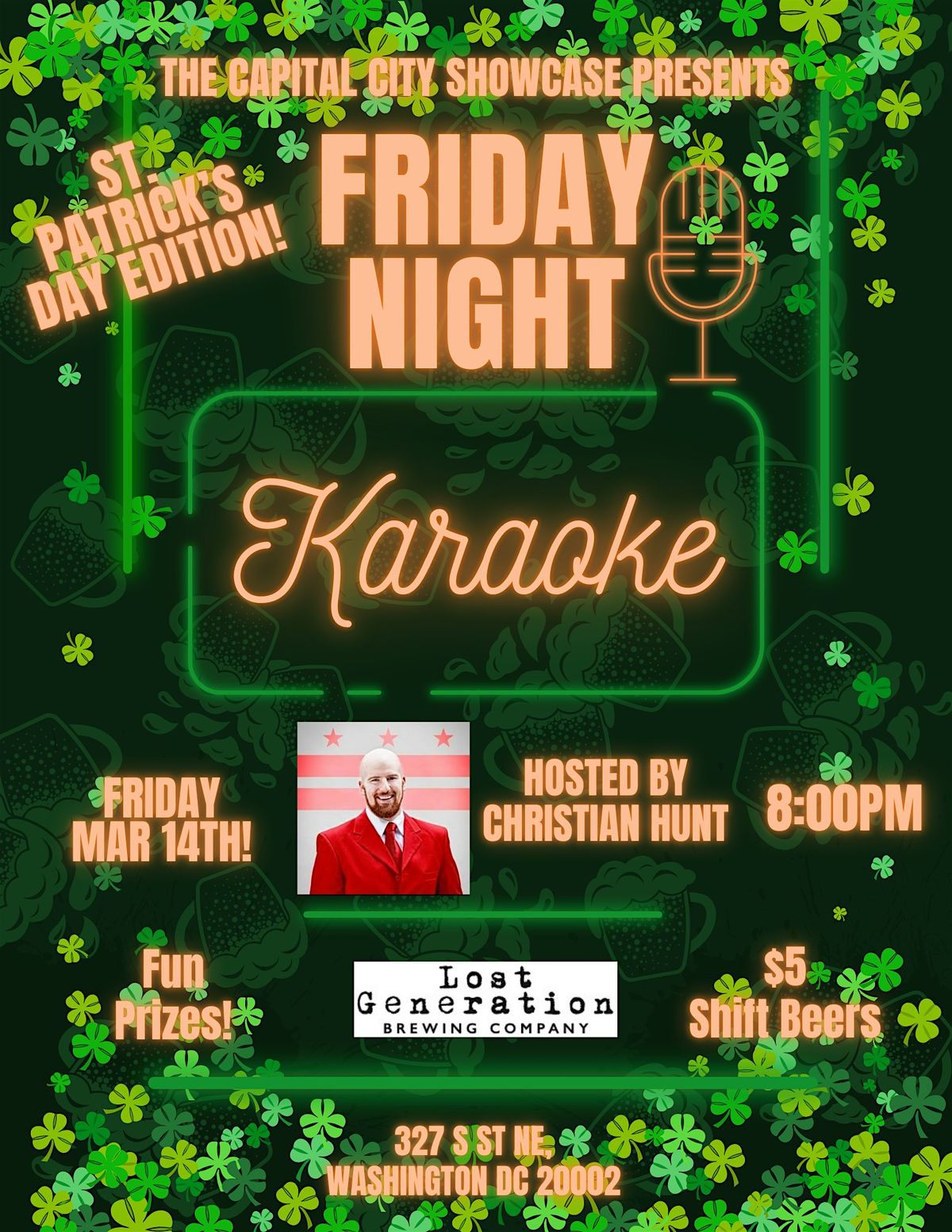 Friday Night Karaoke - St. Patrick's Day Edition at Lost Generation Brewing