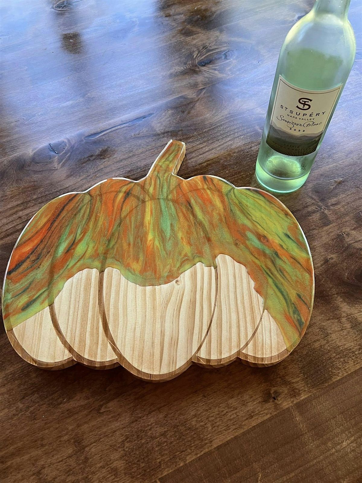 Pumpkin Charcuterie Resin Board