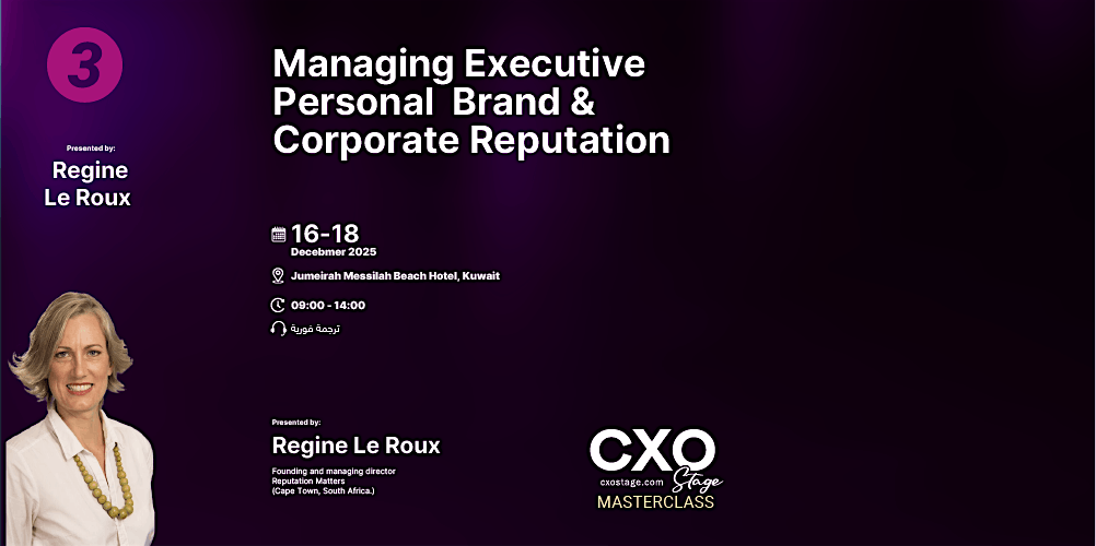 Managing Executive Personal Brand & Corporate Reputation Masterclass