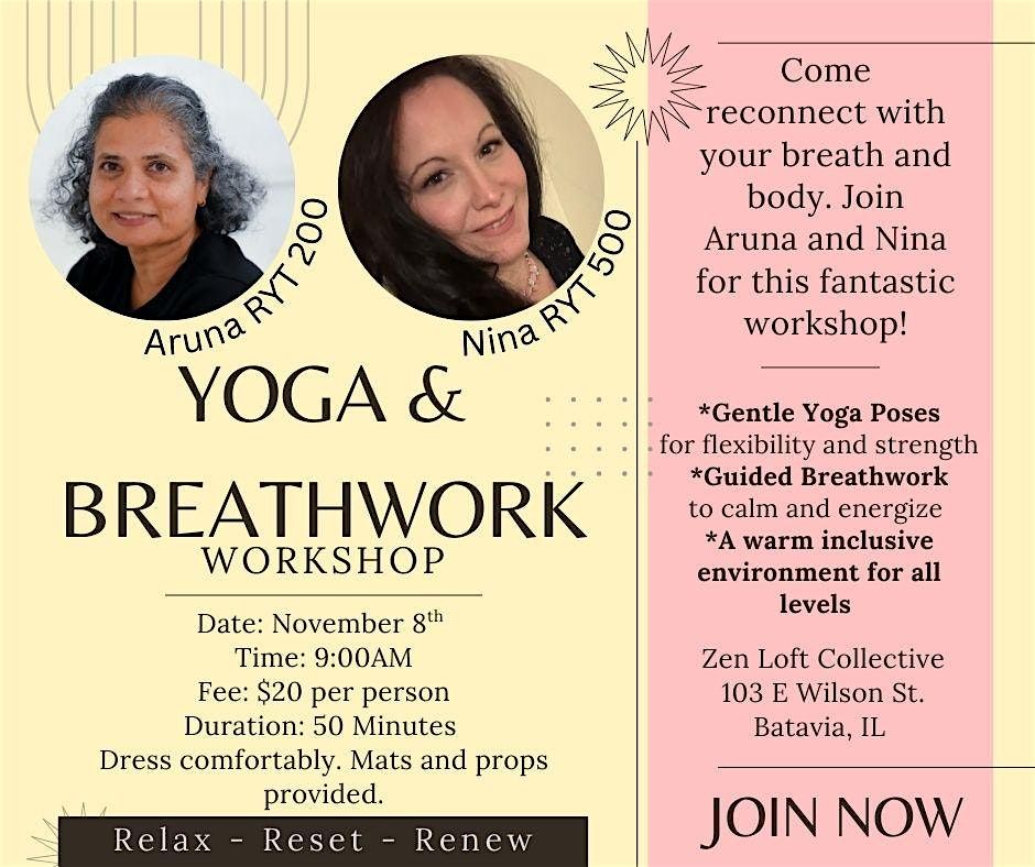 Yoga and Breathwork Workshop! Beginner Friendly