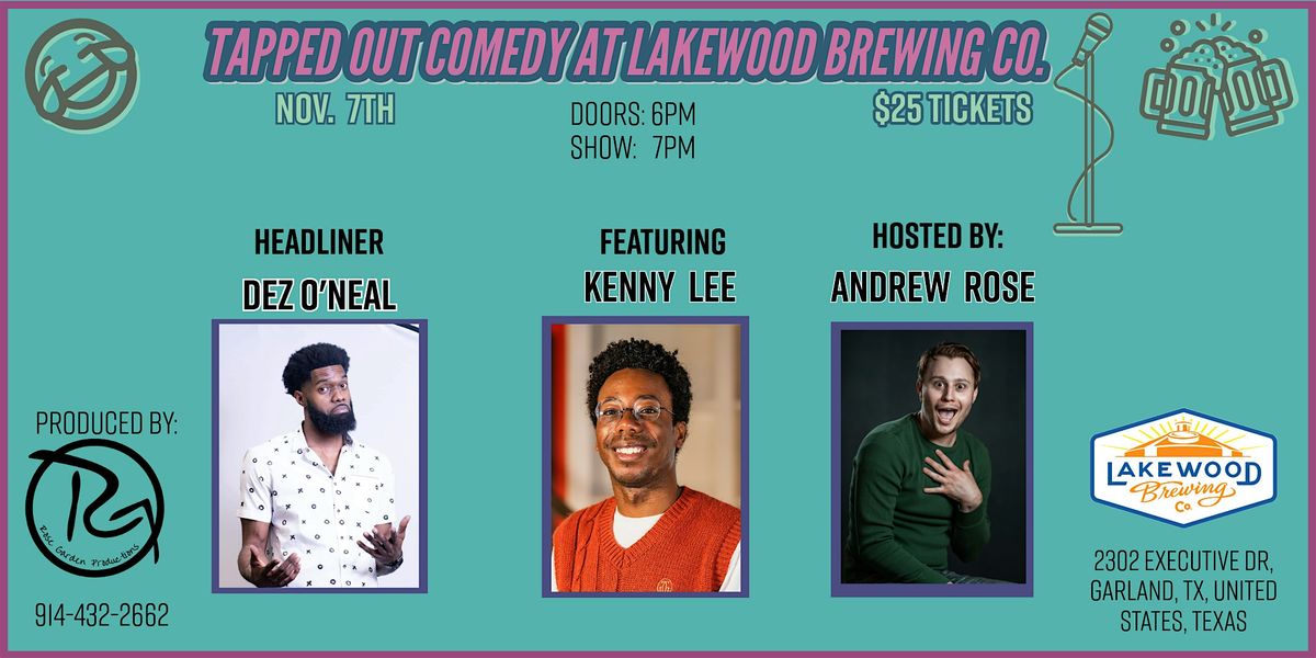 TAPPED OUT COMEDY AT LAKEWOOD BREWING CO. NOVEMBER