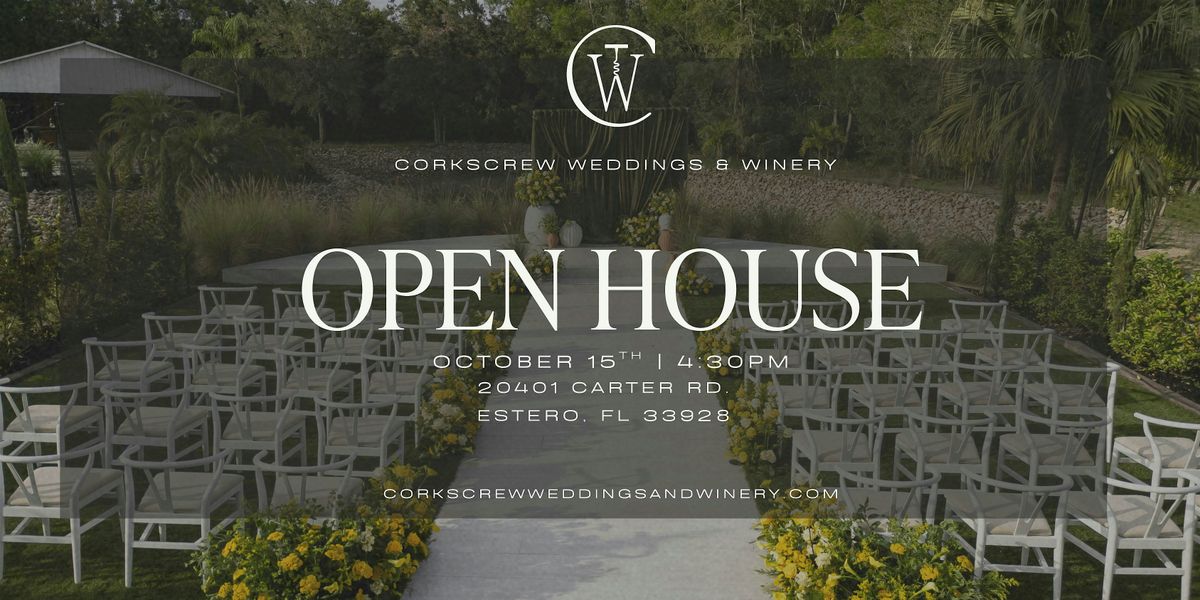 Open House Corkscrew Weddings and Winery