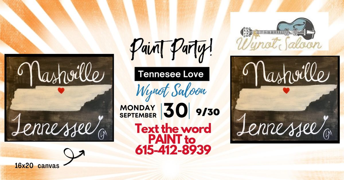 Sip and Paint Along, "Tennessee Love"