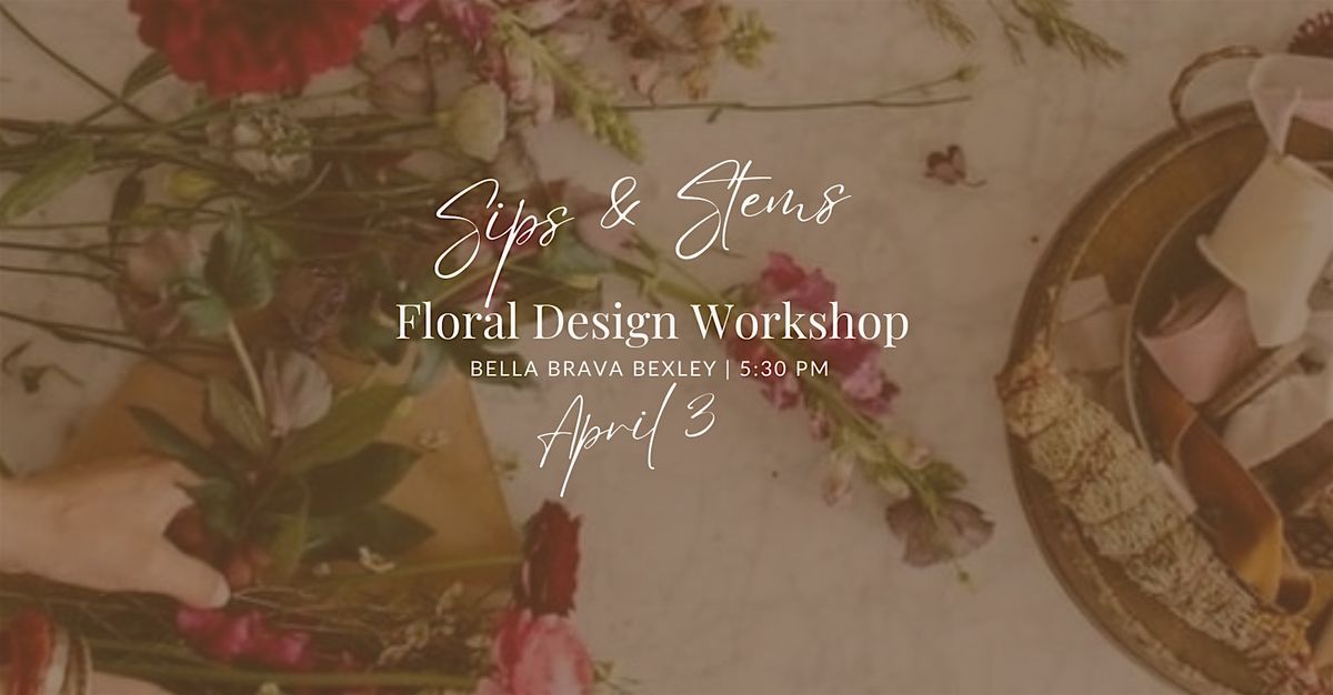 Sips & Stems  - DYO Floral Arrangement with Gardenia & Graze