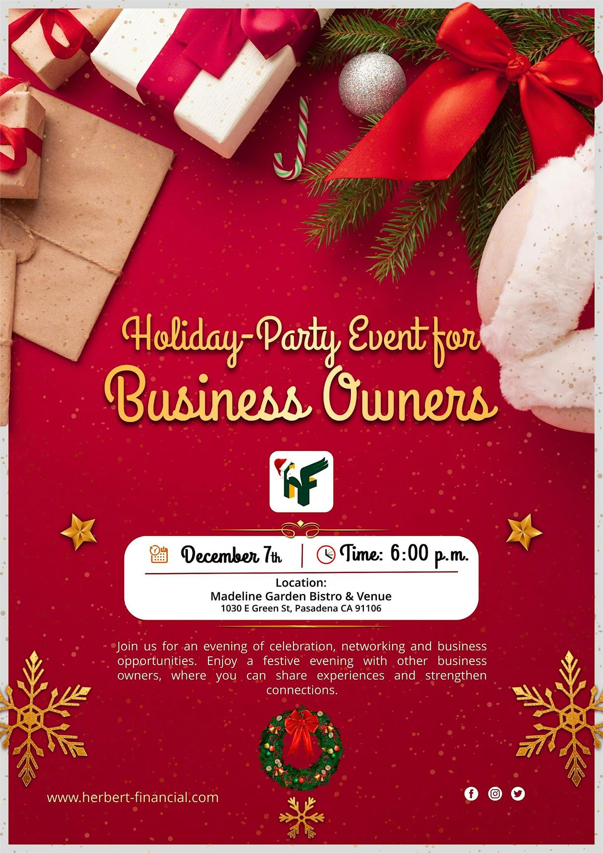 Herbert Financial Group - Holiday  Party Event for Business Owners