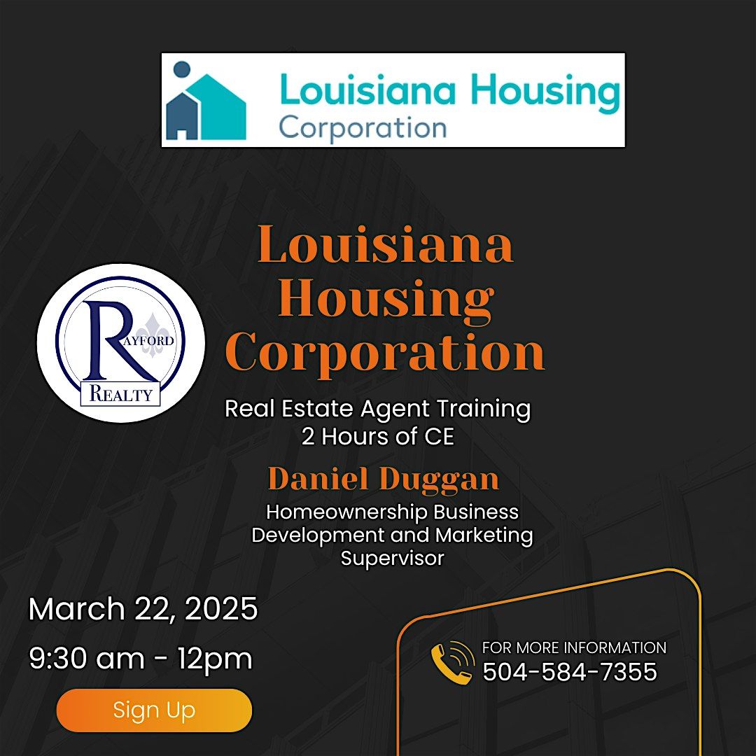 Louisiana Housing Corporation - 2 HR CE