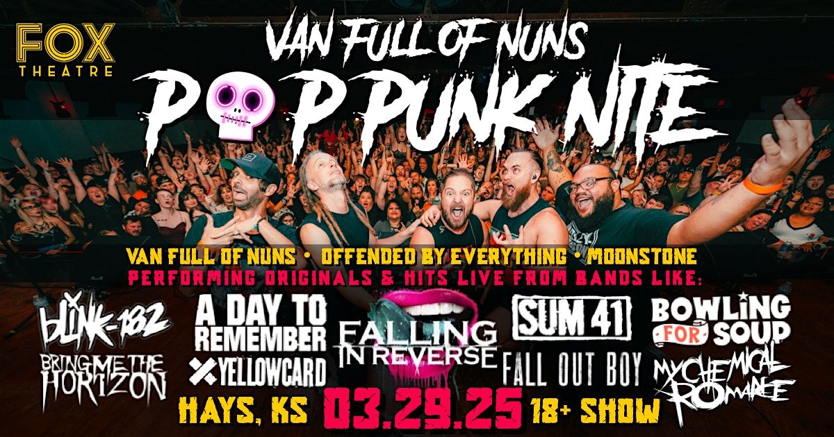 Van Full of Nuns - Pop Punk Nite (Ages 18+)