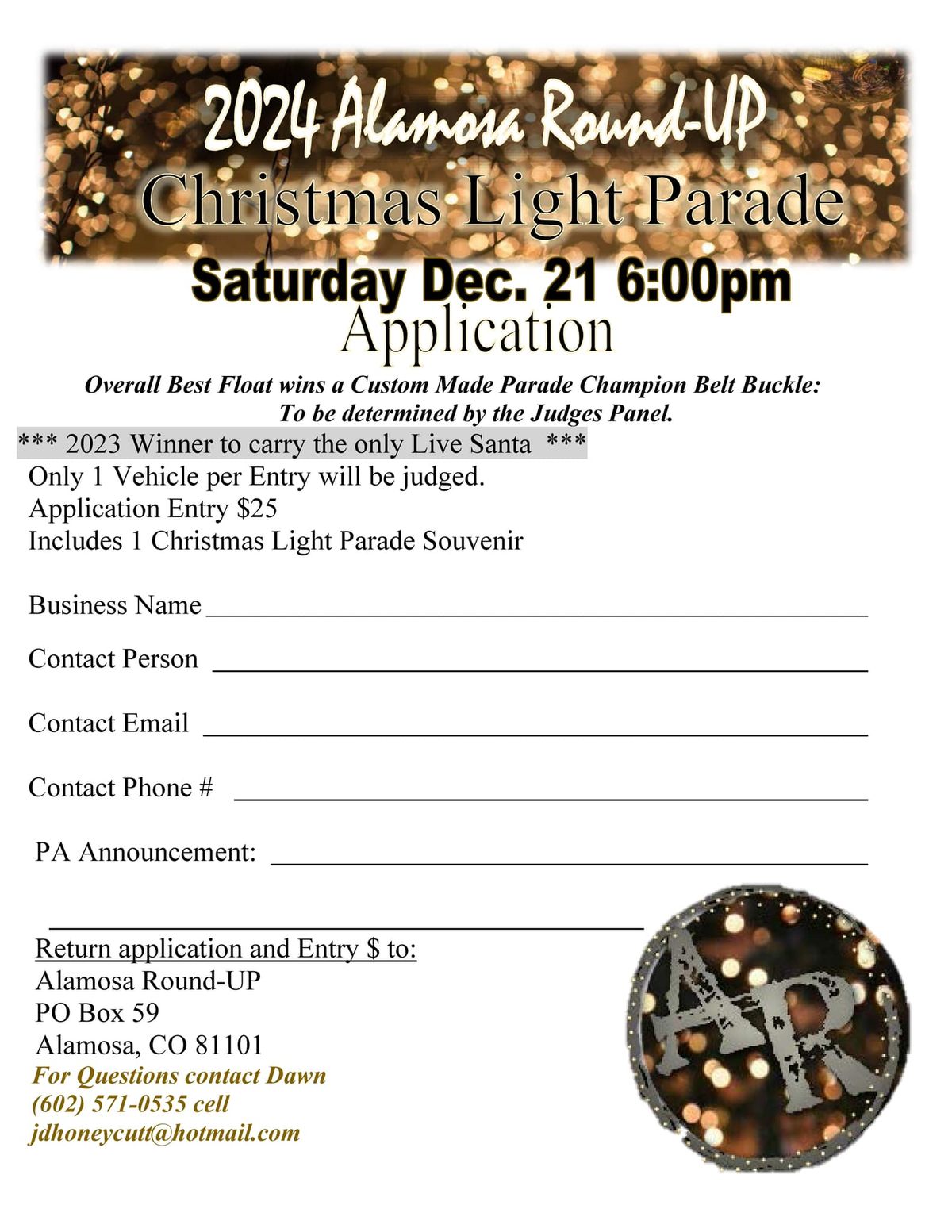 14th Annual Alamosa Christmas Light Parade