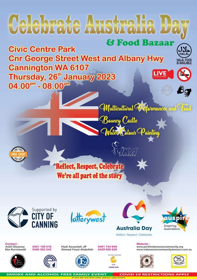 Celebrate Australia Day and Food Bazaar, Civic Centre Park, Cnr George