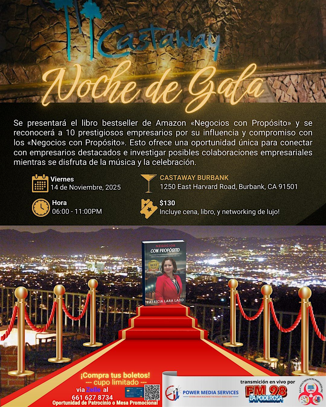 Gala Night Red Carpet Book Release "Negocios con Proposito" Business Mixer