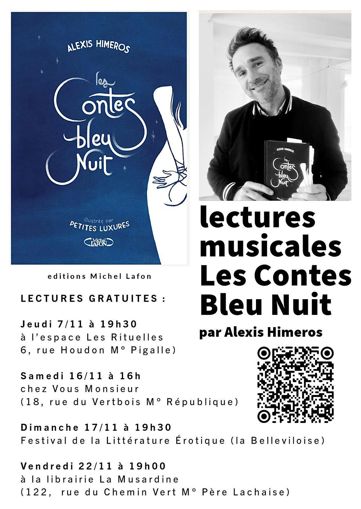 Lecture musicale Les Contes Bleu Nuit (Gratuit - public adulte)