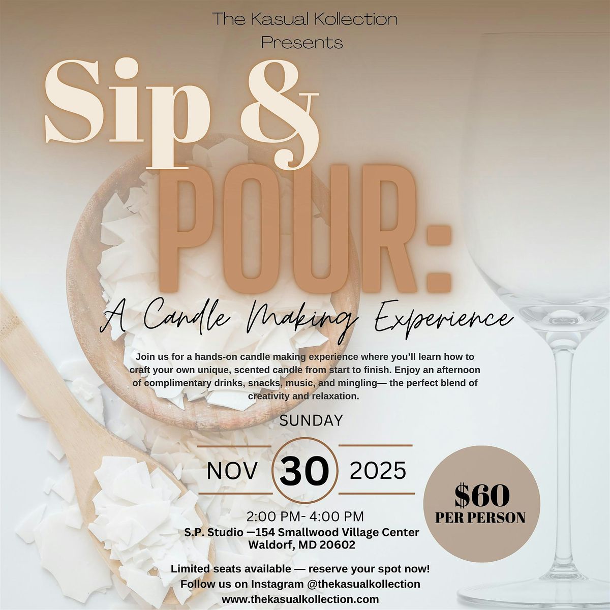 Sip & Pour: A Candle Making Workshop
