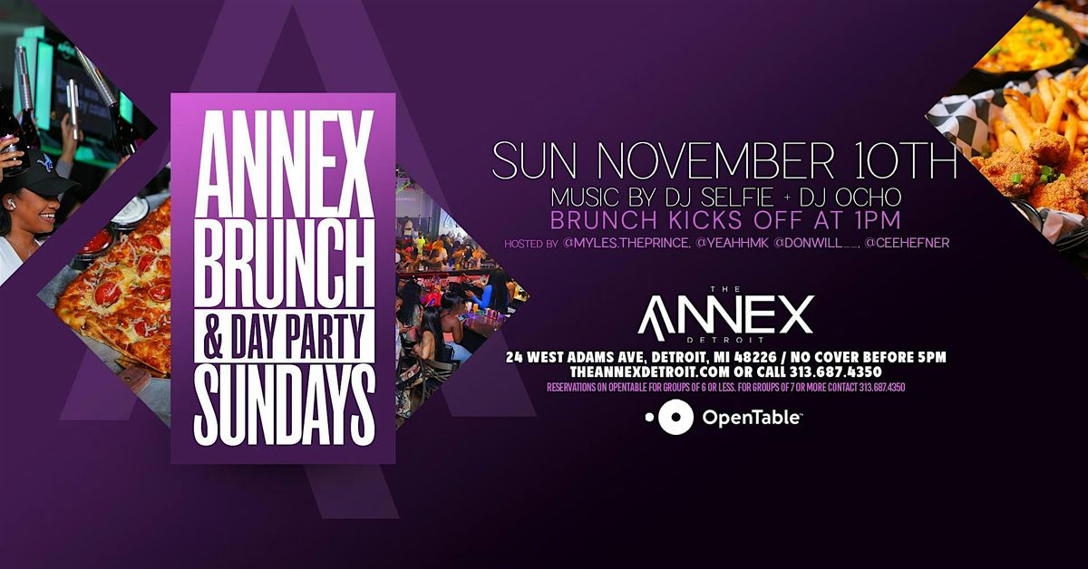 Annex Brunch & Day Party Sunday on November 10