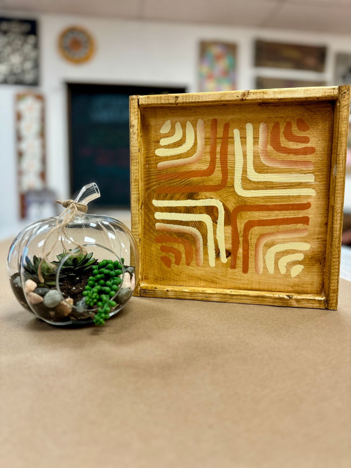 DIY PUMPKIN TERRARIUM & WOOD SIGN WORKSHOP