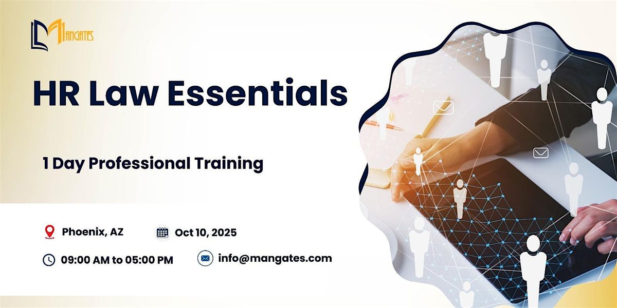 HR Law Essentials: 1 Day Professional Training in Phoenix, AZ
