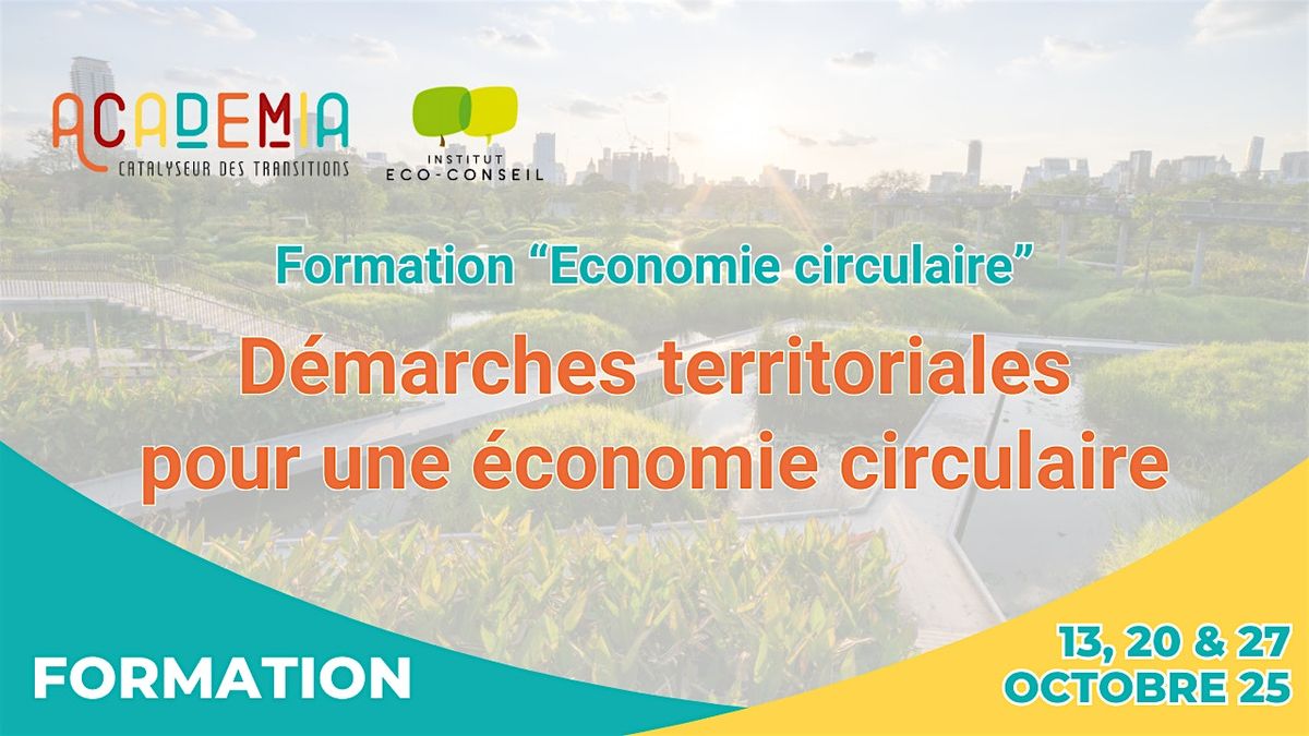 D\u00e9marches territoriales pour une \u00e9conomie circulaire