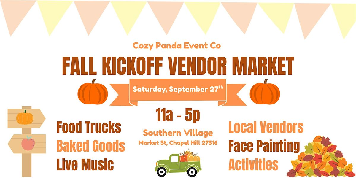 Cozy Panda Presents: Fall Kickoff Vendor Market