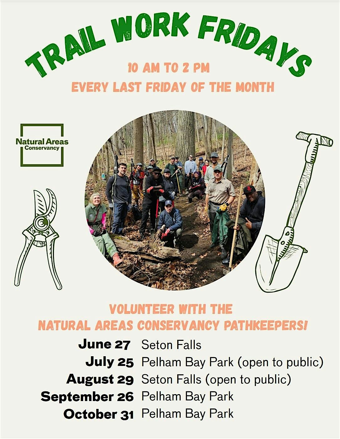 Seton Falls Park Structure Builder Trail Work Fridays