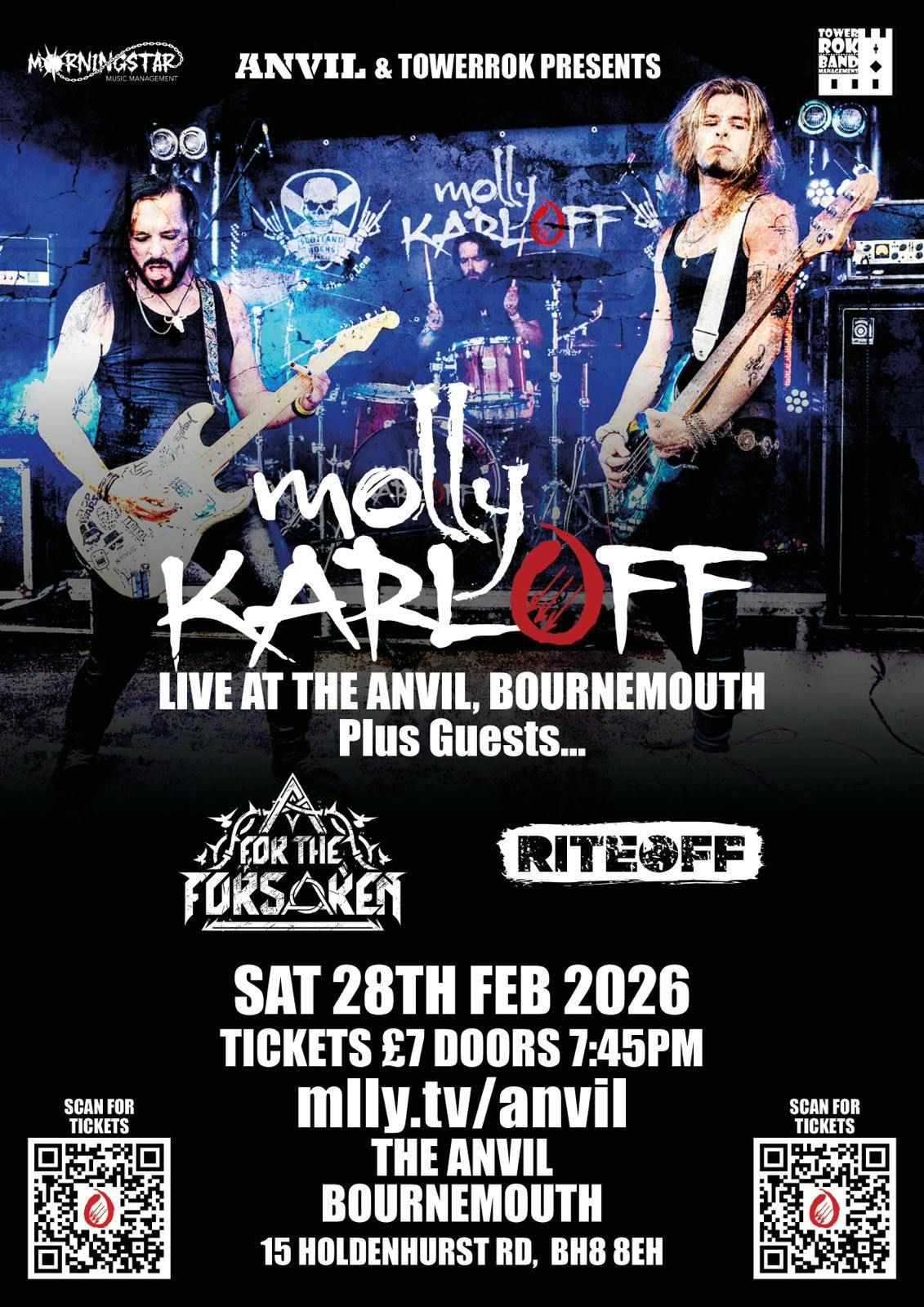 Molly Karloff support from For the Forsaken and Riteoff