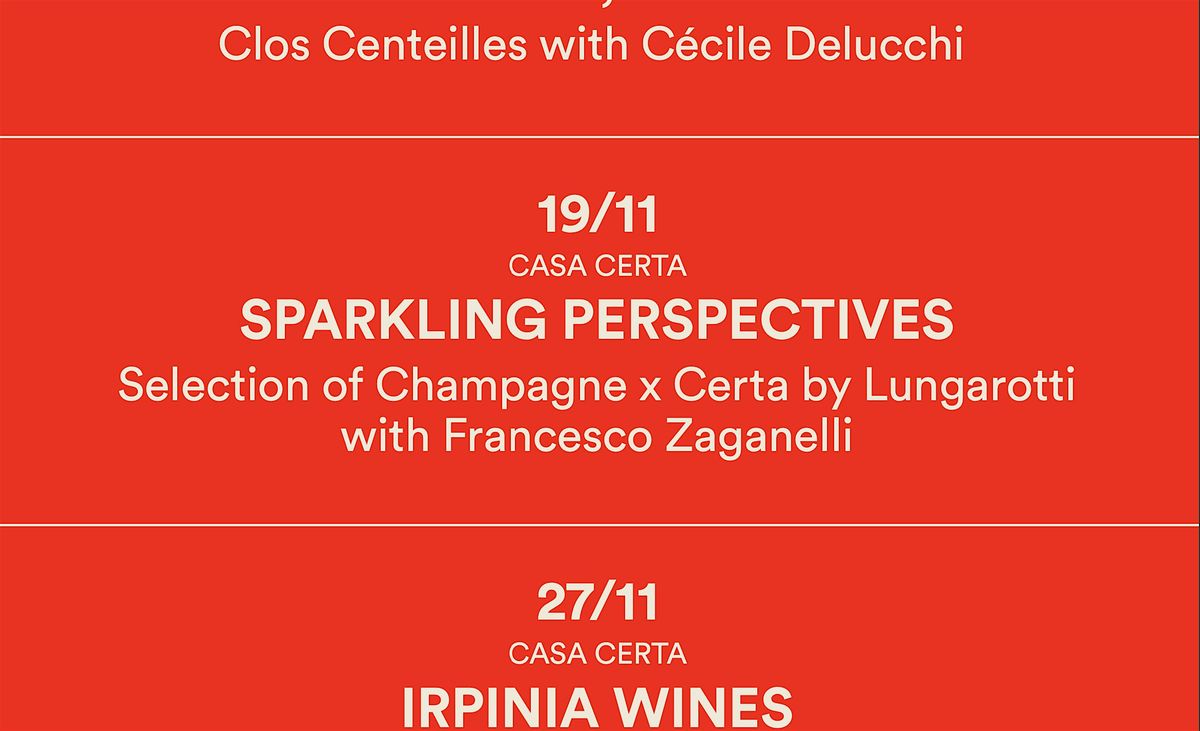 Sparkling Perspectives: Champagne Tasting x Certa by Lungarotti