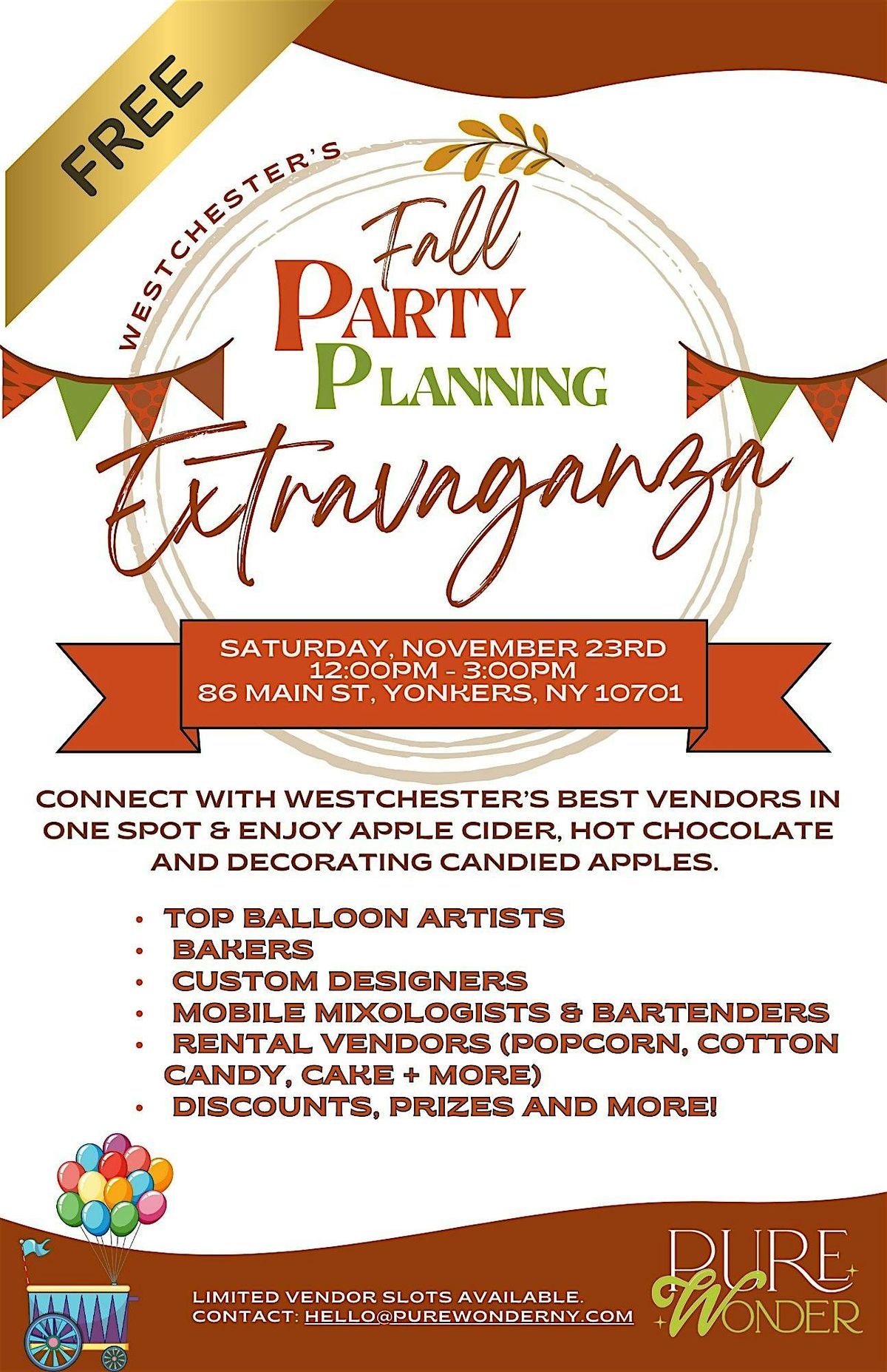 Free- Westchester Party Planning Extravaganza