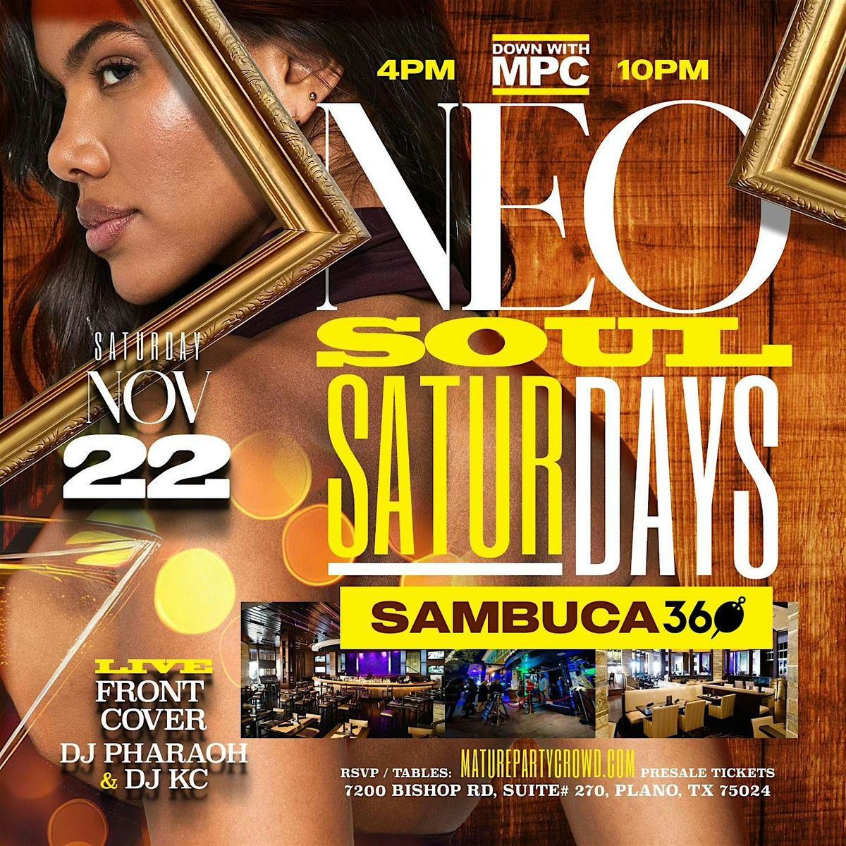 NEO SOUL "SATURDAYS" feat FRONT COVER LIVE @ SAMBUCA 360
