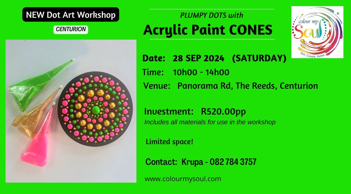 Acrylic Paint CONES (Dot Art) Workshop, Centurion 