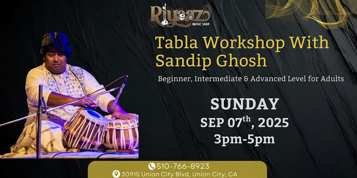 Tabla Workshop for Adults with Sandip Ghosh - Sep 7th, 2025