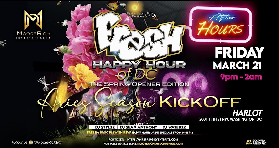 Fresh Happy Hour of DC "After Hours" - The Spring Opener Edition