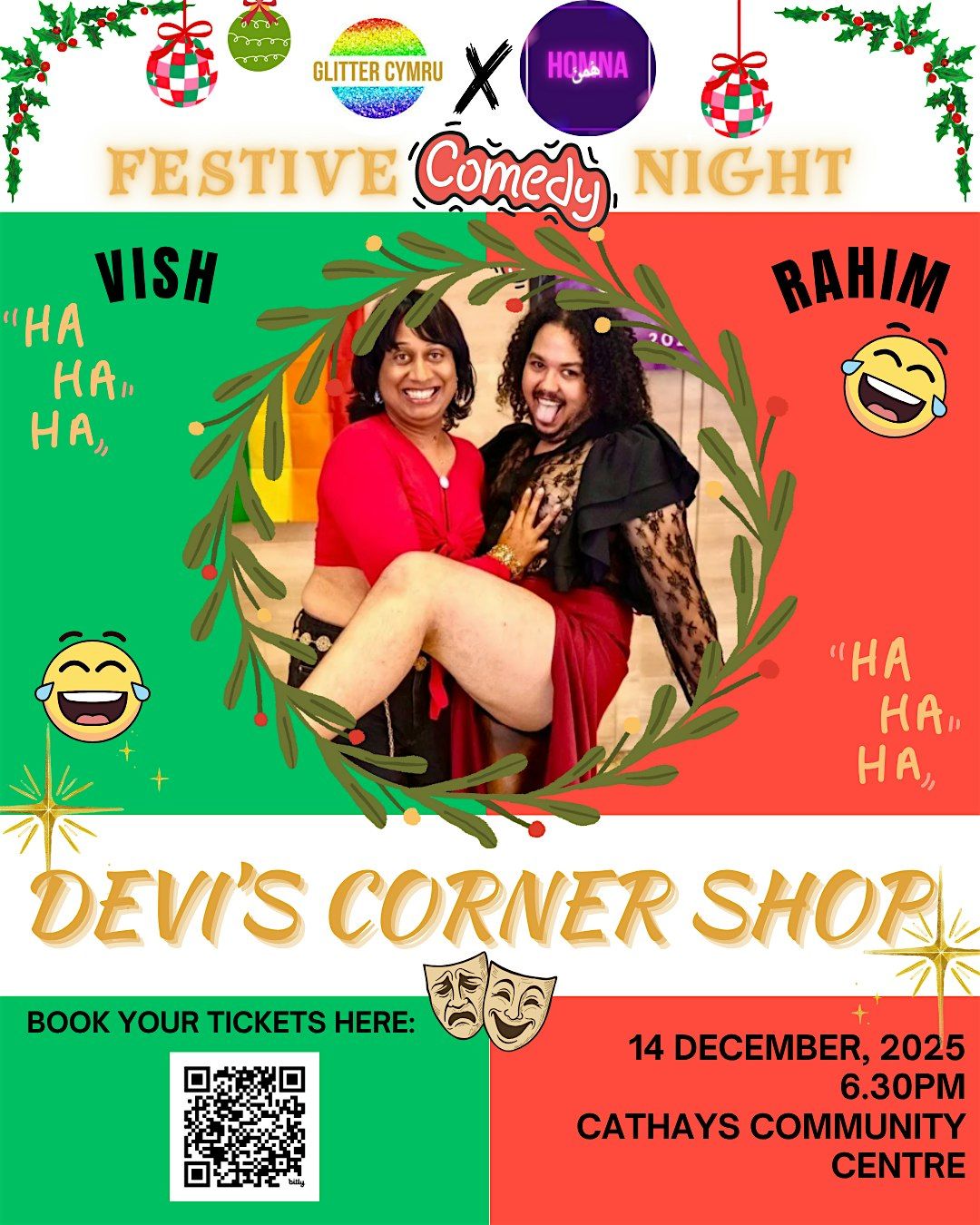 Glitter Cymru X Homna - Festive Comedy Night