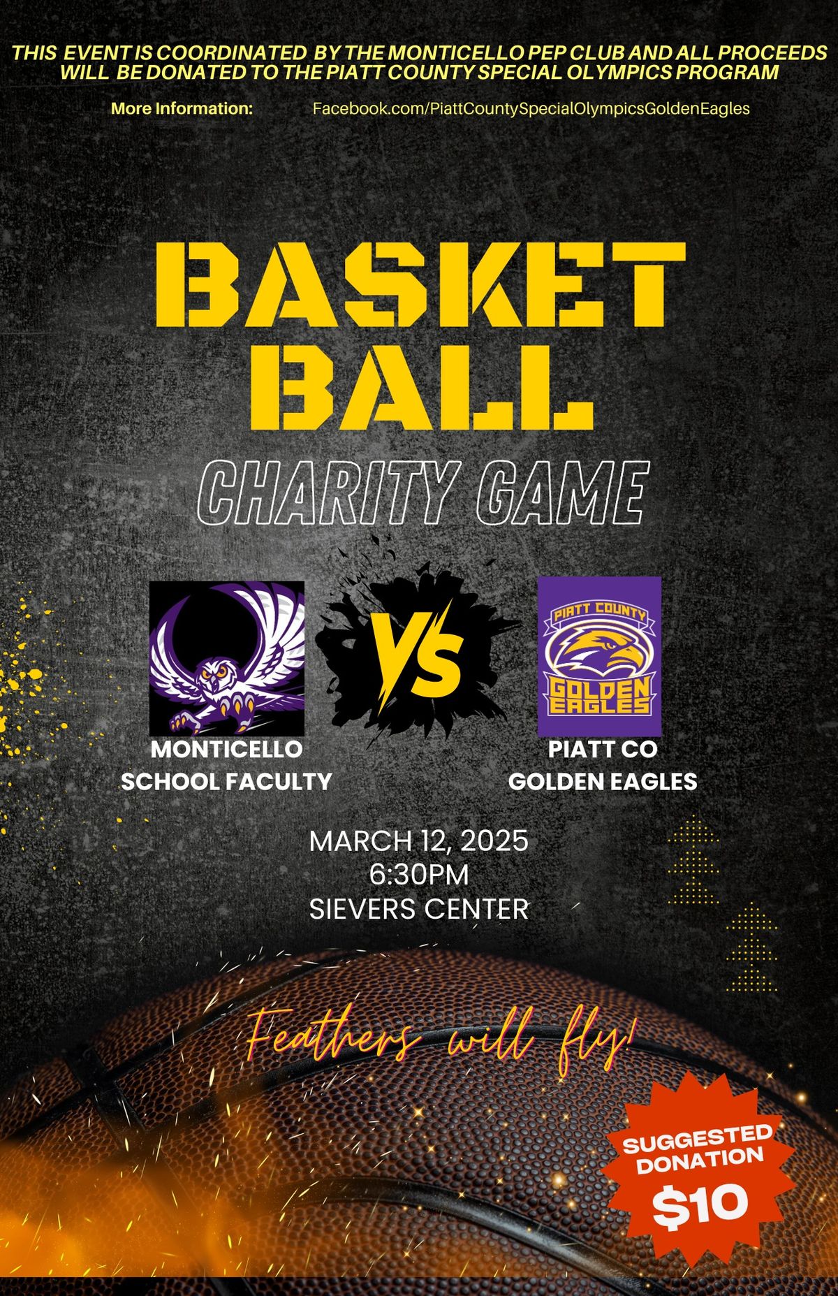 Annual Piatt County Golden Eagles vs Monticello High School Faculty Charity Game