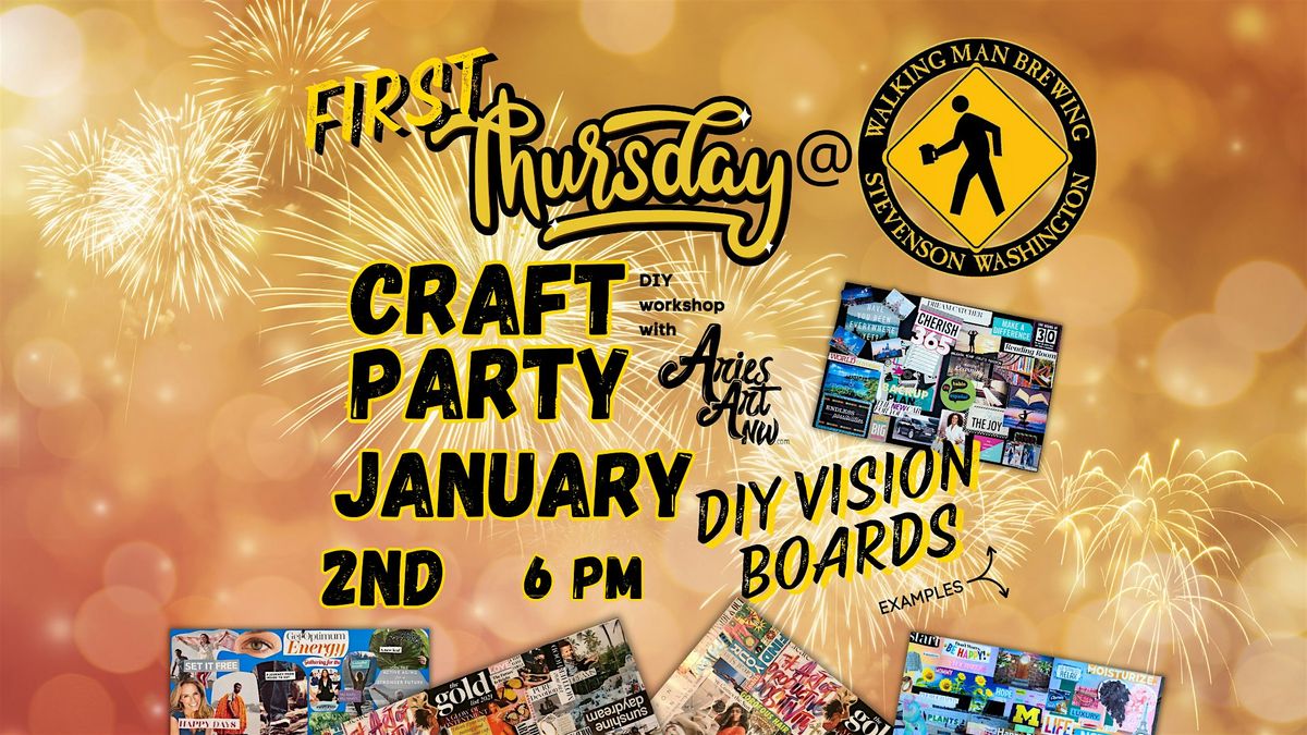 DIY Vision Board Craft Party at Walking Man Brewing