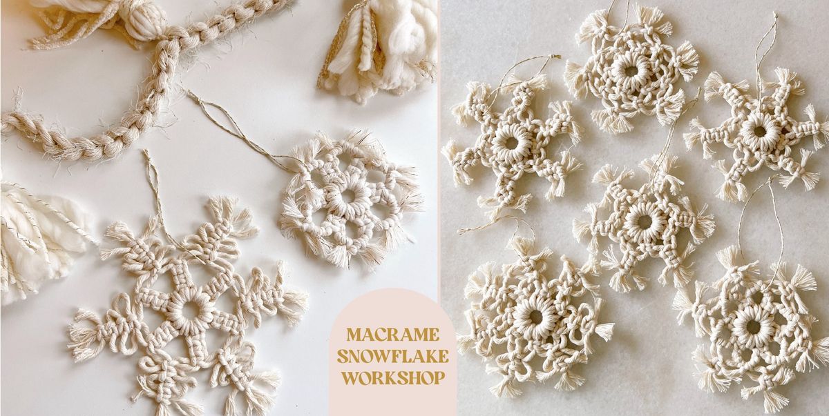 DIY Macrame Snowflake Ornaments at Tricky Foods!