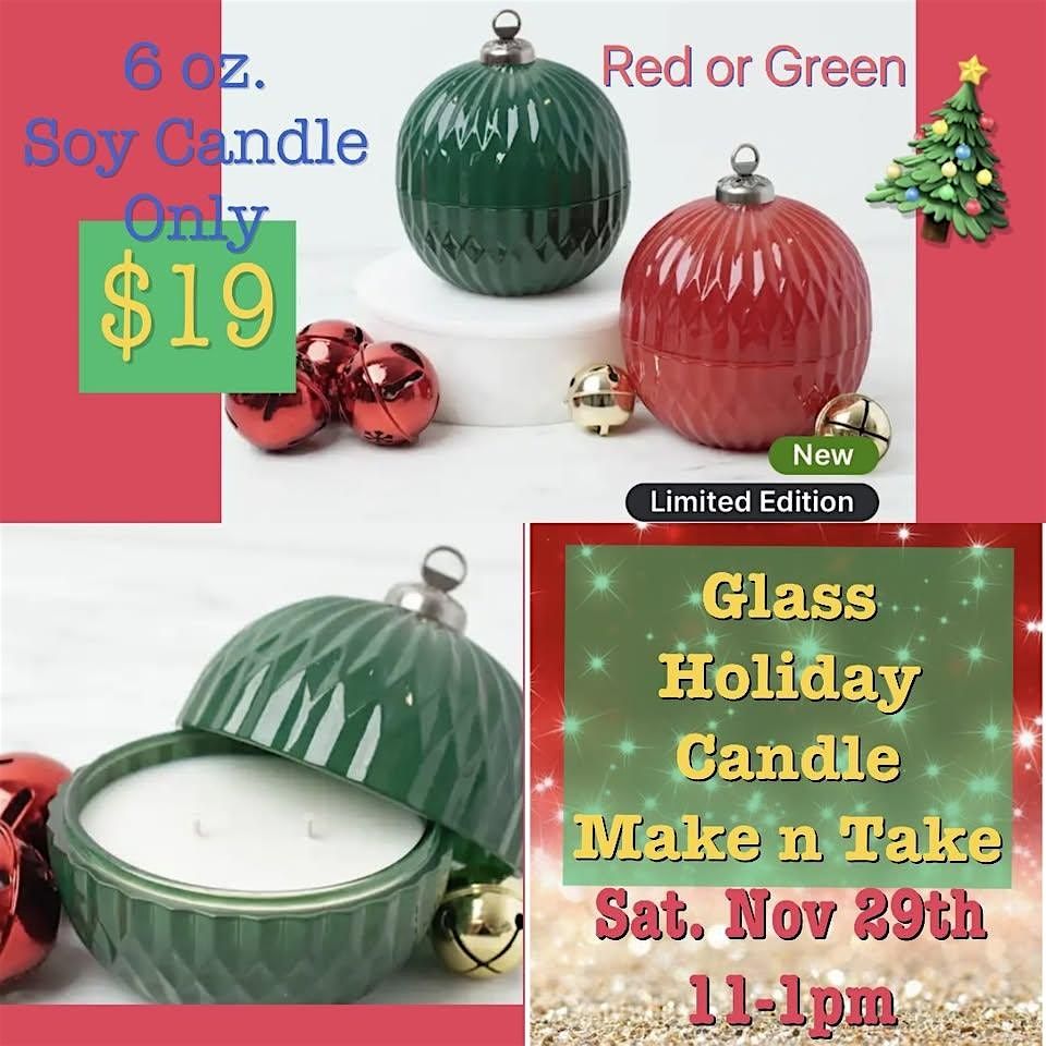 Glass Holiday Ornament Soy Candle Make 'n Take