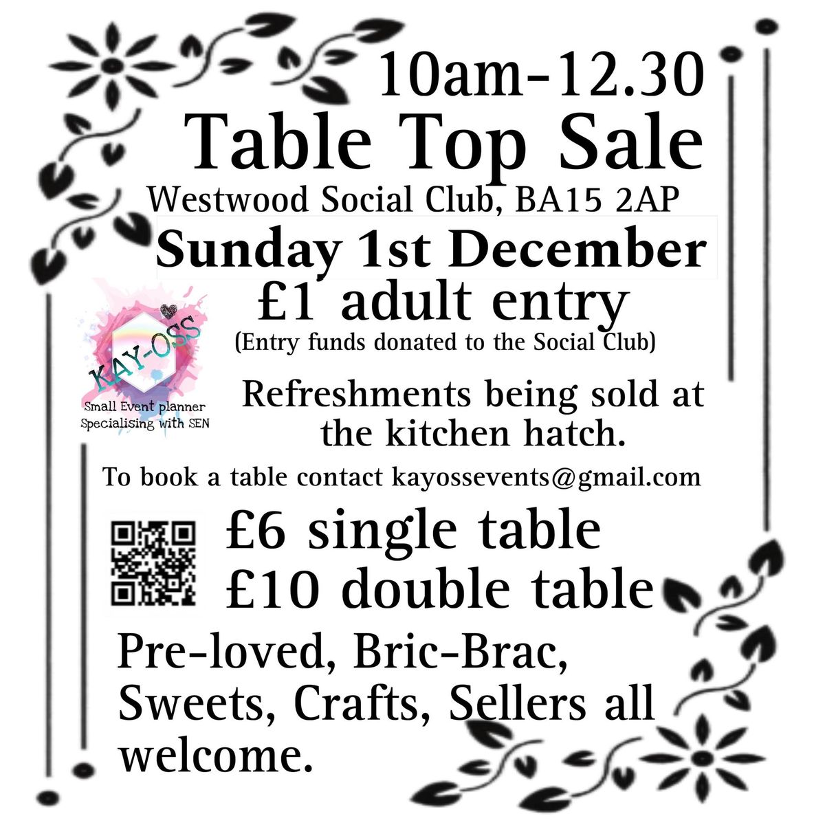 Table Top Sale