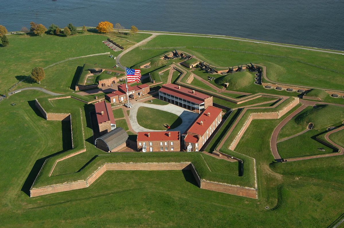 Lafayette Arrives by Boat at Fort McHenry