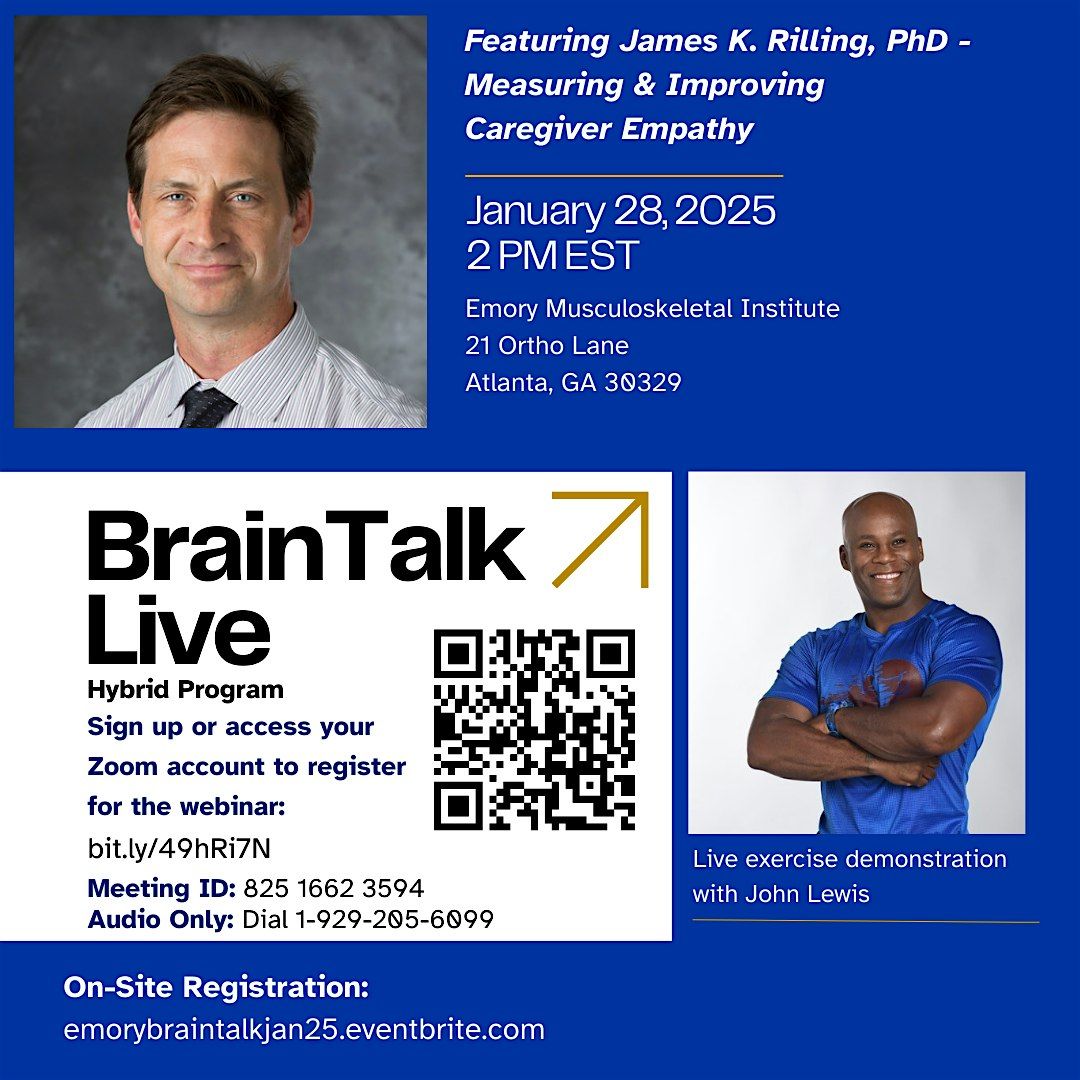 Emory BrainTalk Live - Onsite at  21 Ortho Lane