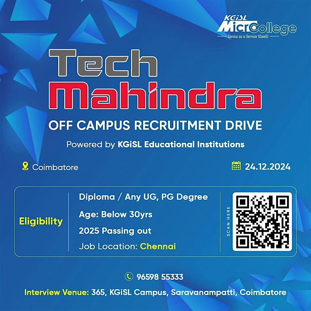 Tech Mahindra Off-Campus Drive