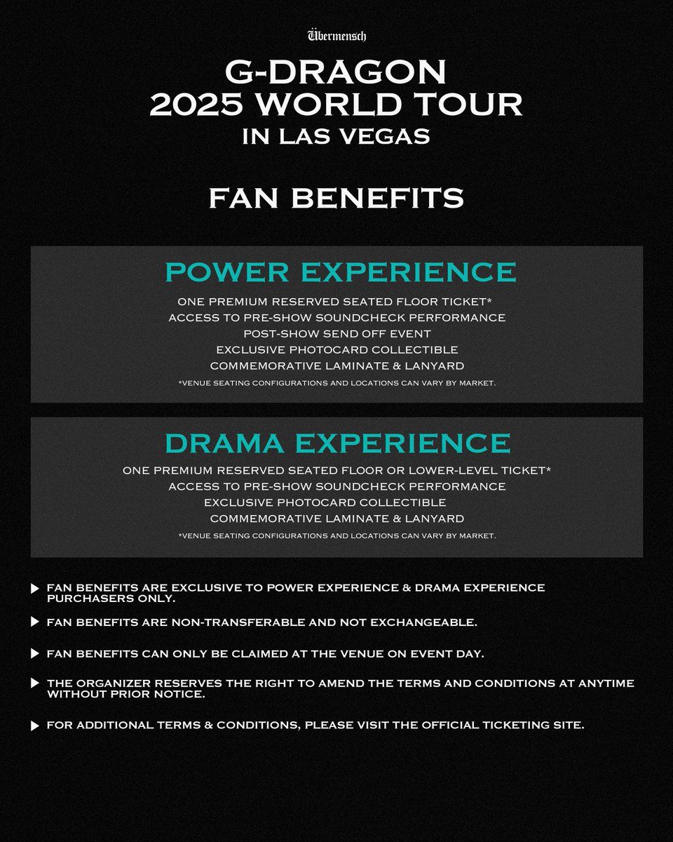 G Dragon Las Vegas Tickets
