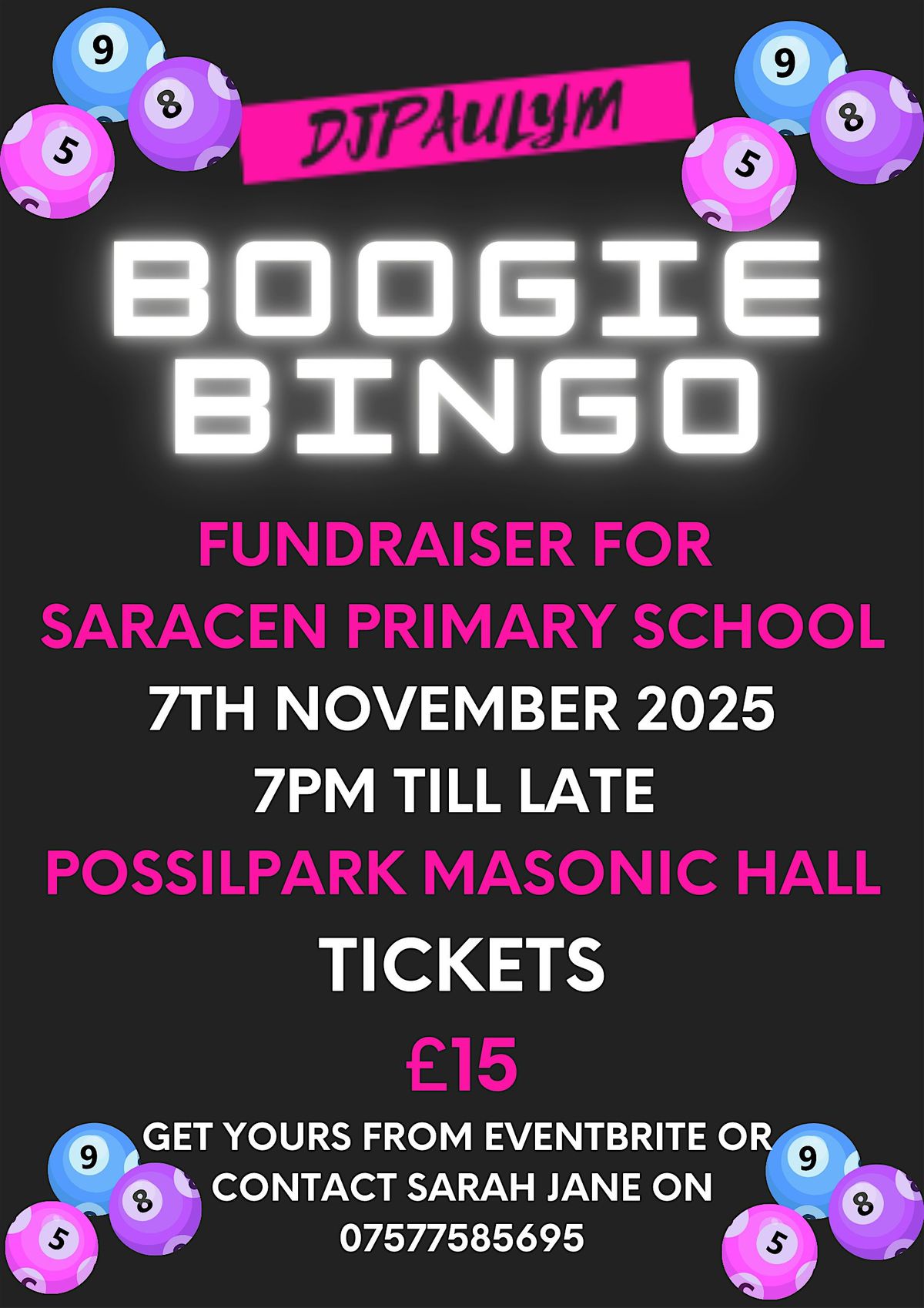 Boogie Bingo Fundraiser for Saracen Primary School