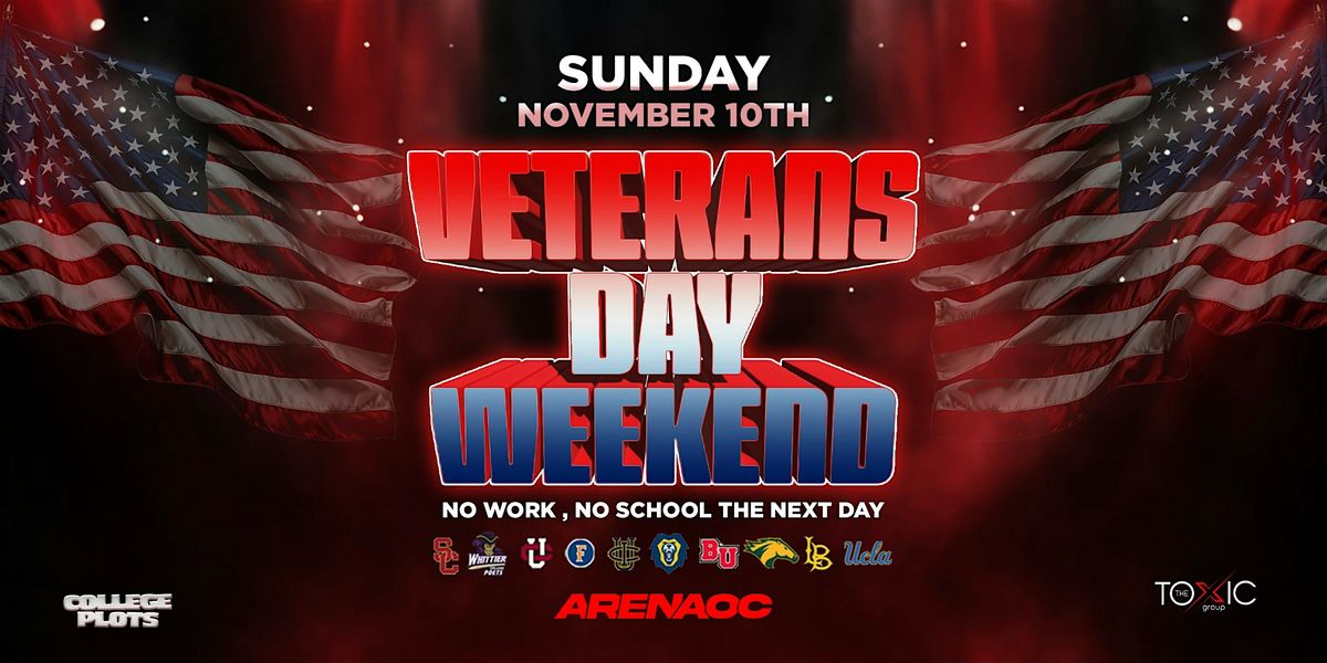 Nov 10th "Veterans Day Bash" @ Arena Oc | EDM\/HIPHOP | $5 w\/rsvp b4 10:30pm