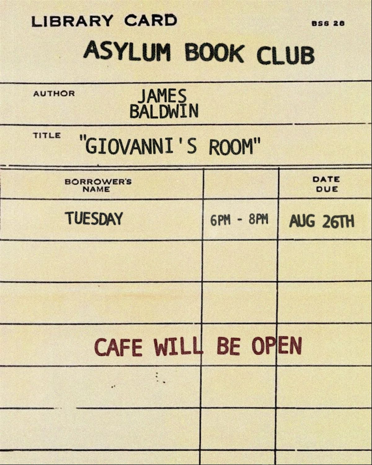 ASYLUM BOOK CLUB