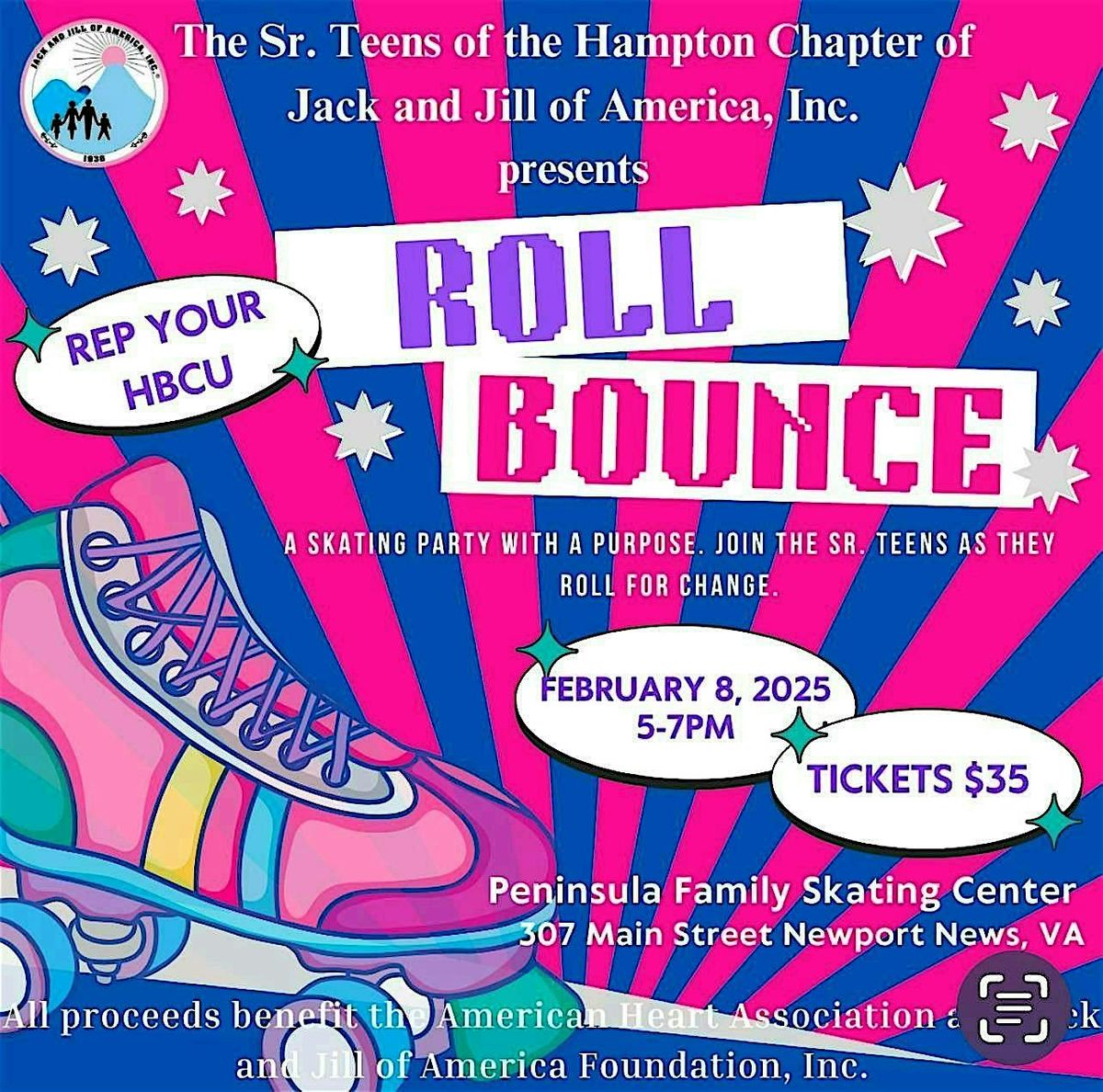 Hampton Chapter of Jack & Jill Inc. Sr. Teens Roll Bounce Skating Party